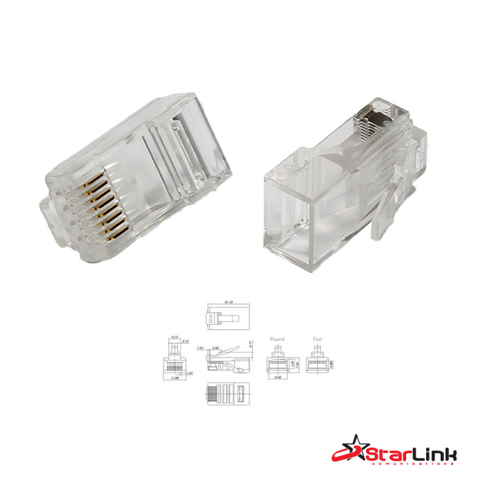 Conector Macho CAT 5e y 6 Macho para Cable UTP StarLink
